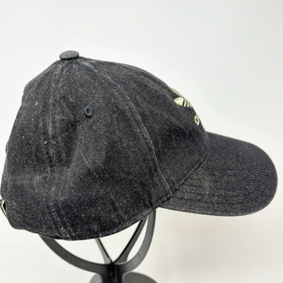 ADIDAS Women’s Black Denim Gold Trefoil Buckle Back Baseball Cap Hat One Size - Picture 6 of 10